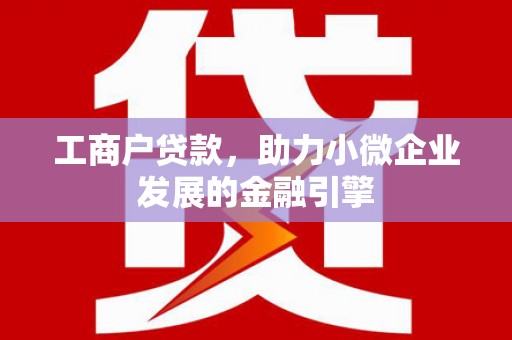 清城工商户贷款，助力小微企业发展的金融引擎