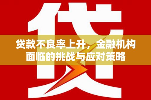 清城贷款不良率上升，金融机构面临的挑战与应对策略