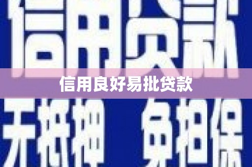 清城信用良好易批贷款