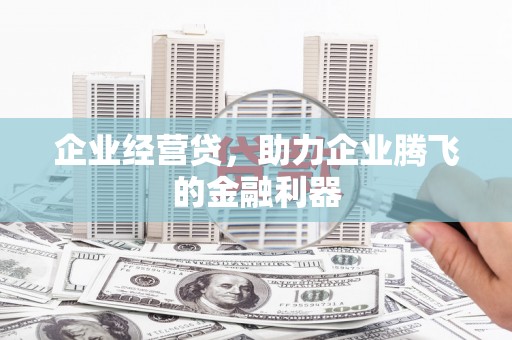 清城企业经营贷，助力企业腾飞的金融利器