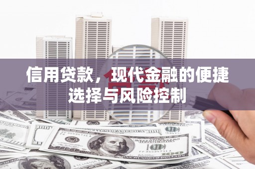 清城信用贷款，现代金融的便捷选择与风险控制