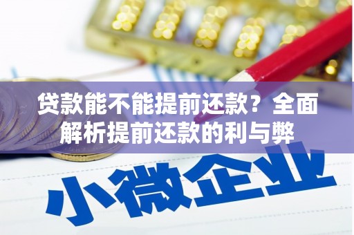 清城贷款能不能提前还款？全面解析提前还款的利与弊