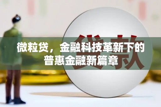 清城微粒贷，金融科技革新下的普惠金融新篇章
