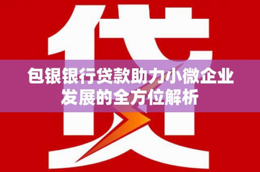 清城包银银行贷款助力小微企业发展的全方位解析