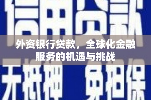 清城外资银行贷款，全球化金融服务的机遇与挑战