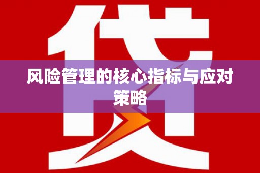 清城风险管理的核心指标与应对策略