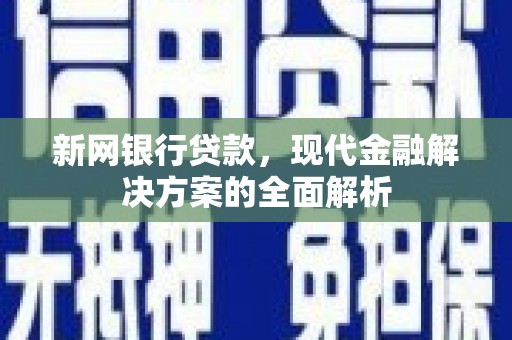 清城新网银行贷款，现代金融解决方案的全面解析