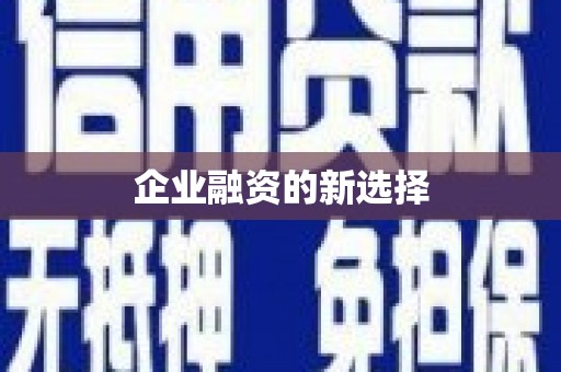 清城企业融资的新选择