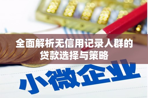 清城全面解析无信用记录人群的贷款选择与策略