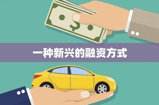 清城一种新兴的融资方式
